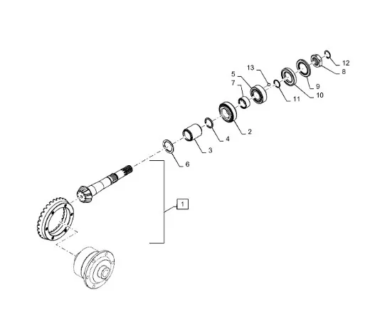5143242 - Гайка М35 хвост. моста передн. Pm155, T6/Maxx., TD5/JX